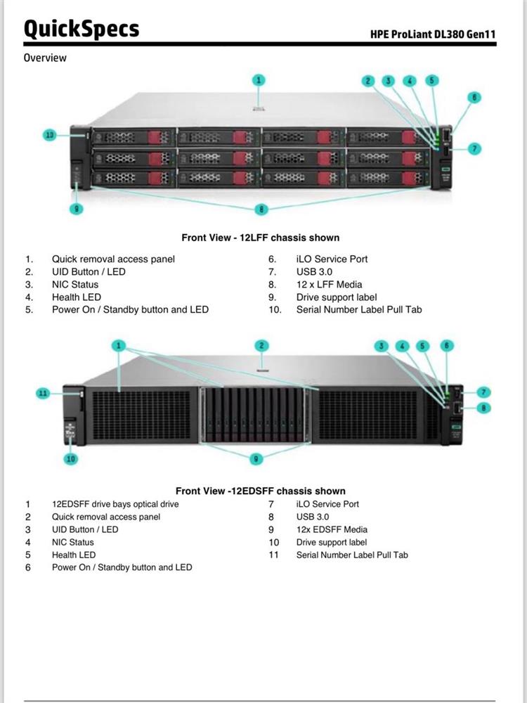 HPE server DL380 G11