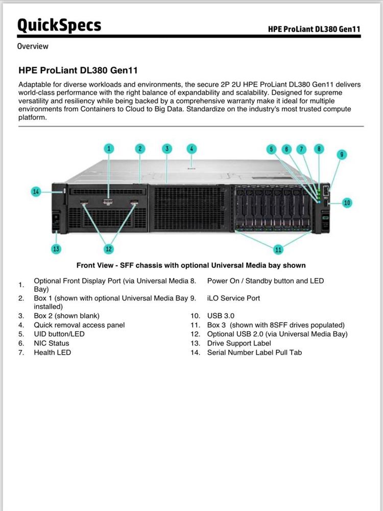 HPE server DL380 G11